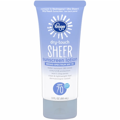 Kroger® Broad Spectrum Dry Touch Sheer Sunscreen Lotion SPF 70 Perspective: front