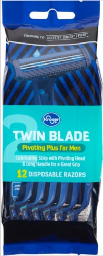 Kroger Men's Twin Blade Plus Disposable Razor Perspective: front