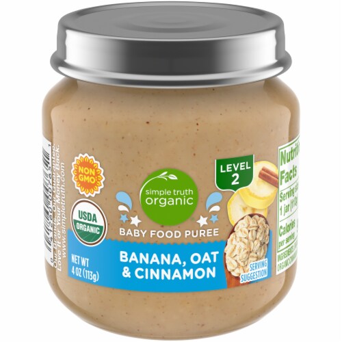 Simple Truth Organic® Banana Oat & Cinnamon Stage 2 Baby Food Perspective: front