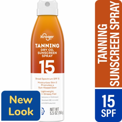 Kroger® Tanning Oil Dry Sunscreen Spray SPF 15 Perspective: front
