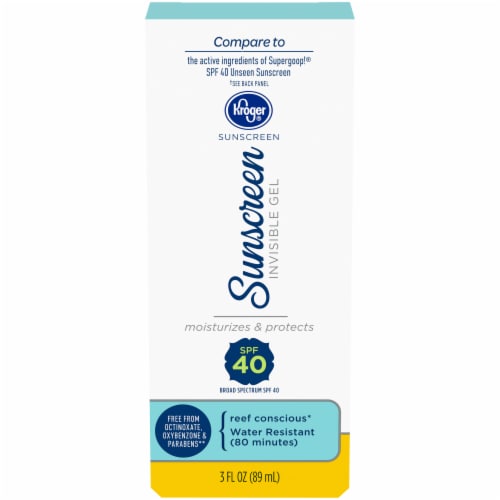 Kroger® Sunscreen Invisible Gel SPF 40 Perspective: front