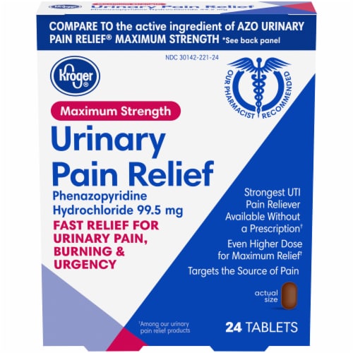 Kroger® Maximum Strength Urinary Pain Relief Tablets Perspective: front