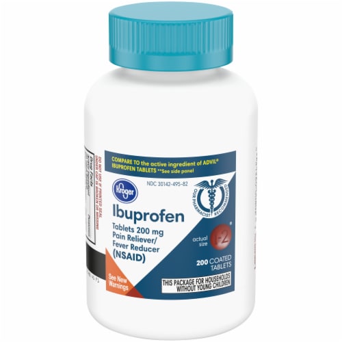 Kroger® Ibuprofen Coated Tablets 200mg Perspective: front