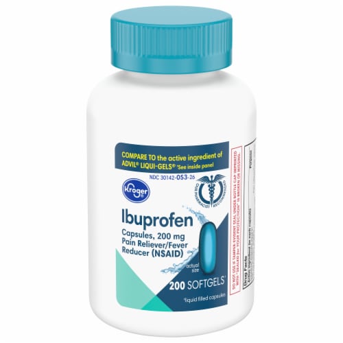 Kroger® Ibuprofen Softgels 200mg Perspective: front