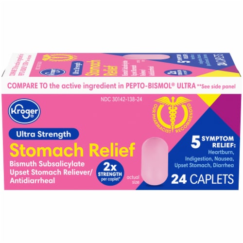 Kroger® Ultra Strength Stomach Relief Caplets Perspective: front