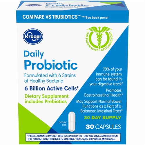 Kroger® Daily Probiotic Capsules Perspective: front
