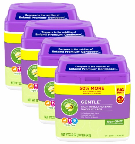 Comforts™ Gentle Milk-Based Infant Formula Powder with Iron Perspective: front