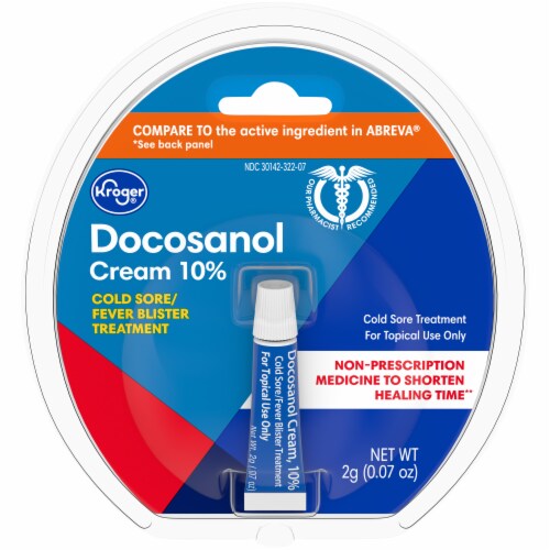 Kroger® Docosanol Cold Sore/Fever Blister Treatment Cream Perspective: front