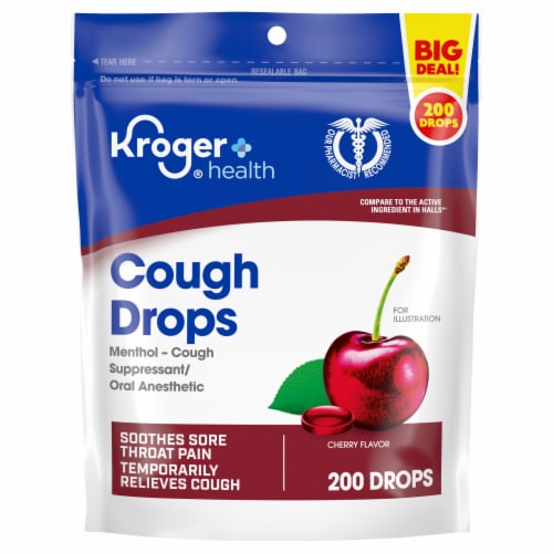 Kroger® Cherry Cough Drops BIG Deal! Perspective: front