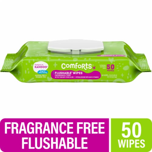 Comforts™ Fragrance-Free Flushable Toddler Wipes Flip-Top Pack