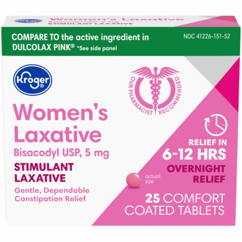 Kroger® Women's Stimulant Laxative Comfort Coated Tablets Perspective: front