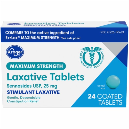 Kroger® Maximum Strength Stimulant Laxative Coated Tablets Perspective: front