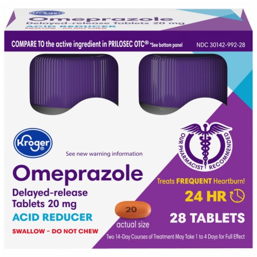 Walgreens Omeprazole Delayed Release Tablets 20 mg, Acid Reducer 42 ct