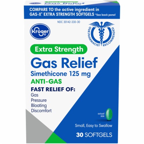 Kroger® Extra Strength Gas Relief Anti-Gas Softgels Perspective: front