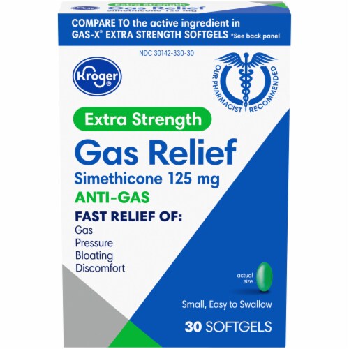 Kroger® Extra Strength Gas Relief Anti-Gas Softgels Perspective: front