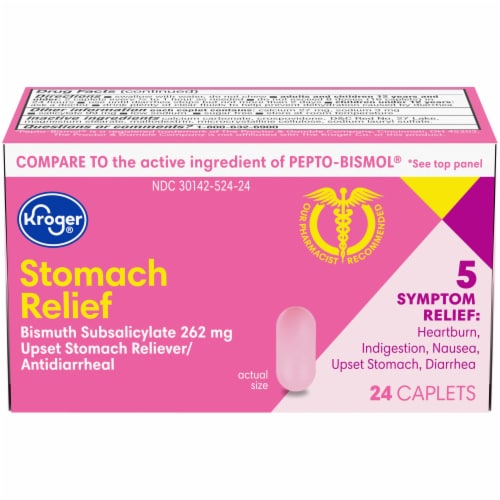 Kroger® Stomach Relief Caplets Perspective: front