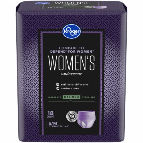 Kroger® Adult Incontinence Underwear for Women Maximum Absorbency, S/M with Soft Stretch Perspective: front