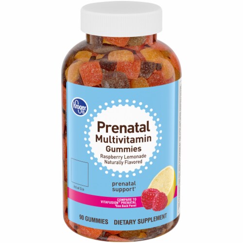 Kroger® Prenatal Raspberry Lemonade Multivitamin Gummies Perspective: front