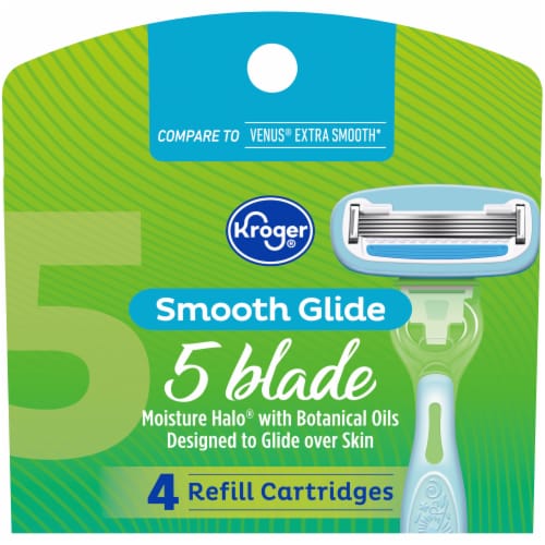 Kroger® 5 Blade Smooth Glide Shave System Refill Perspective: front