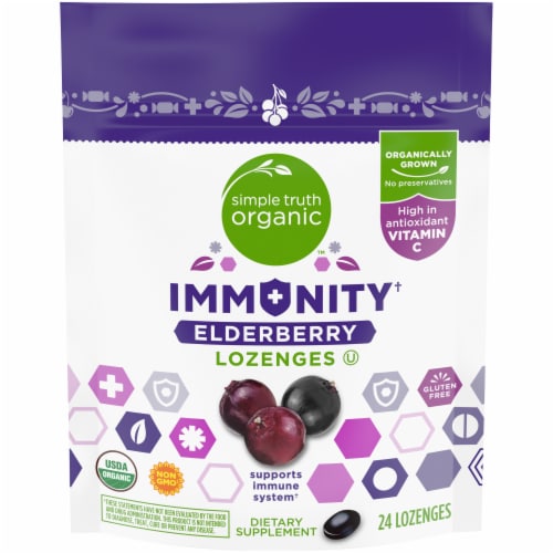 Simple Truth Organic™ Immunity Elderberry Lozenges Perspective: front