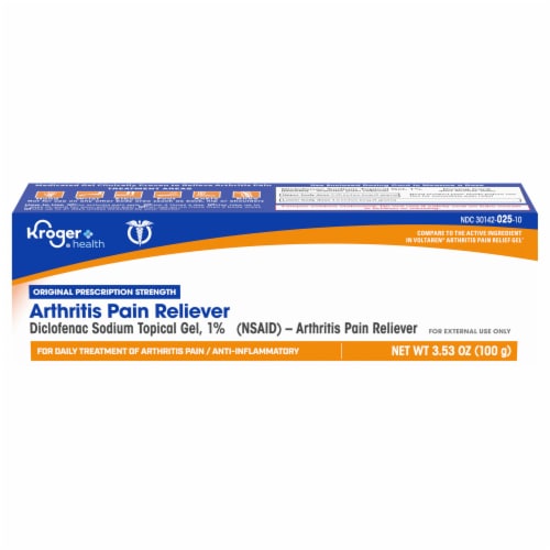 Kroger Arthritis Pain Reliever Diclofenac Sodium 1% Topical Gel Perspective: front