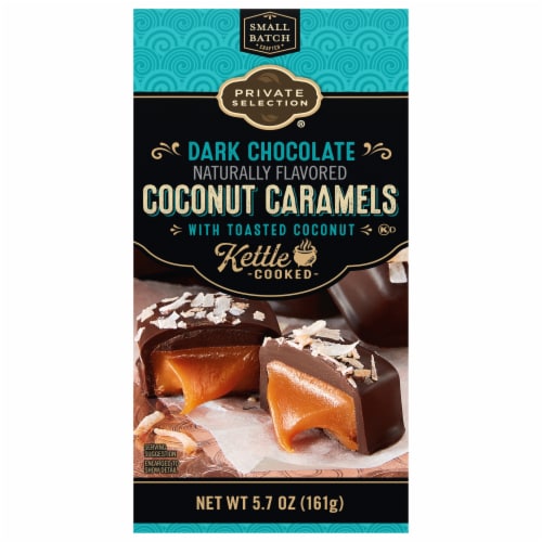Private Selection® Dark Chocolate Coconut Caramels Perspective: front