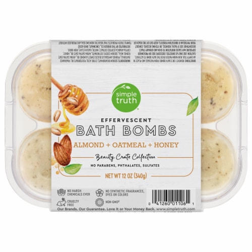 Simple Truth® Beauty Crate Almond Oatmeal & Honey Effervescent Bath Bombs Perspective: front