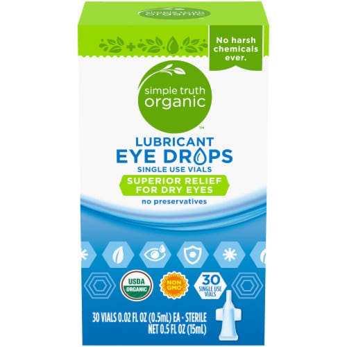 Simple Truth Organic™ Lubricant Eye Drops Single Use Vials Perspective: front