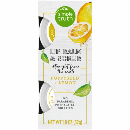 Simple Truth® Beauty Crate Poppyseed + Lemon Lip Balm & Scrub Perspective: front