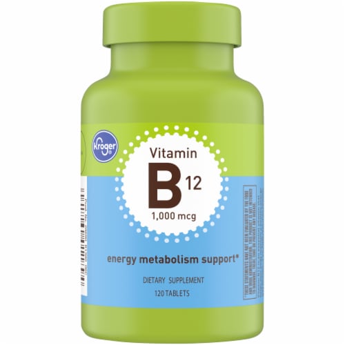 Kroger® Vitamin B12 1000mcg Tablets Perspective: front