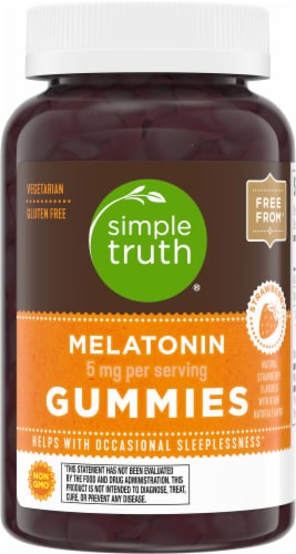 Simple Truth® 5mg Strawberry Flavored Melatonin Gummies Perspective: front