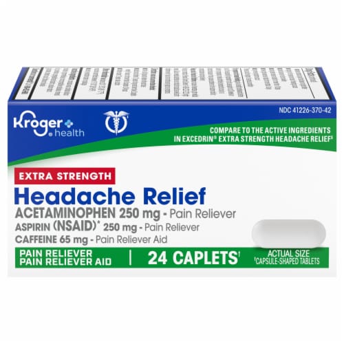 Kroger® Extra Strength Headache Relief Caplets Perspective: front