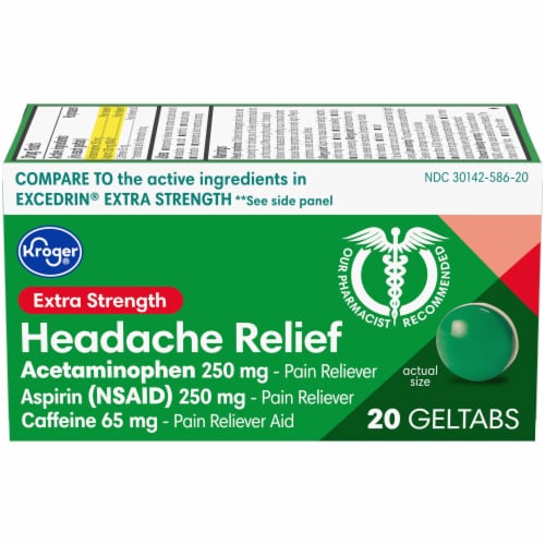 Kroger® Extra Strength Headache Relief Geltabs Perspective: front