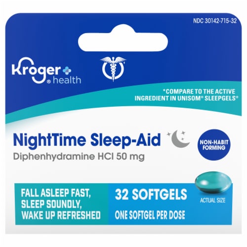 Kroger Sleep Aid Soft Gels Perspective: front