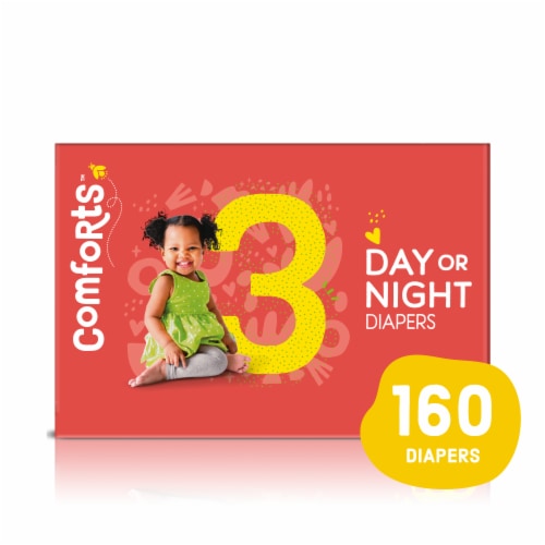 Comforts™ Day or Night Baby Diapers Size 3 (16-28 lbs) Perspective: front