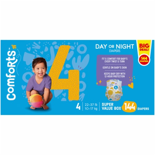 Diapers Size 7, 20 Count, Kroger Comforts Day Night Disposable Diapers, 41+  Pounds