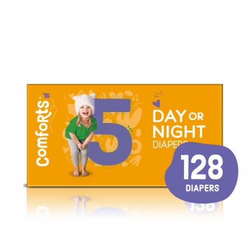 Comforts™ Day or Night Diapers Size 5 (27+ lbs) Perspective: front