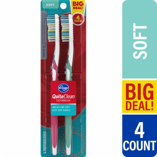Kroger® QuiteClean Soft Toothbrushes Perspective: front