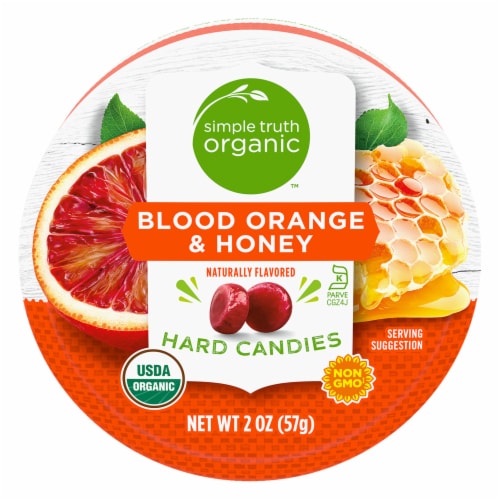 Simple Truth Organic™ Blood Orange & Honey Hard Candies Perspective: front