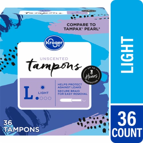 Tampax Radiant Regular + Super Absorbency Unscented Tampons Duo Pack, 28  count - Kroger