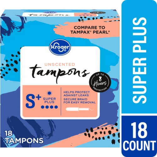 Kroger® Super Plus Unscented Tampons Perspective: front