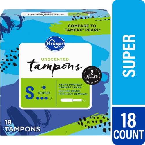 Tampax Pearl Ultra Absorbency Tampons, 18 Count (Pack of 2)