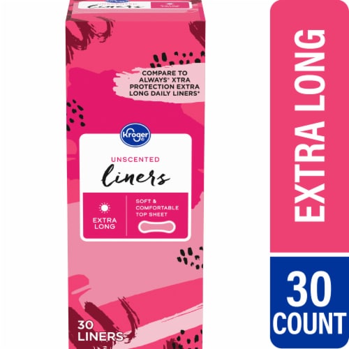 Kroger® Extra Long Unscented Liners Perspective: front