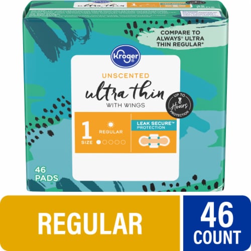 Kroger® Ultra Thin Regular Pads with Wings, 46 ct - Kroger