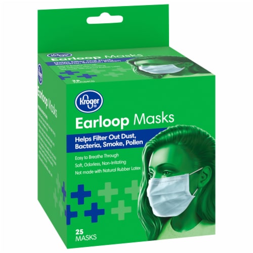 Kroger Earloop Face Masks Perspective: front