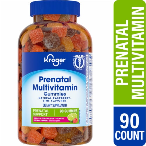 Kroger® Prenatal Raspberry Lime Multivitamin Gummies Perspective: front