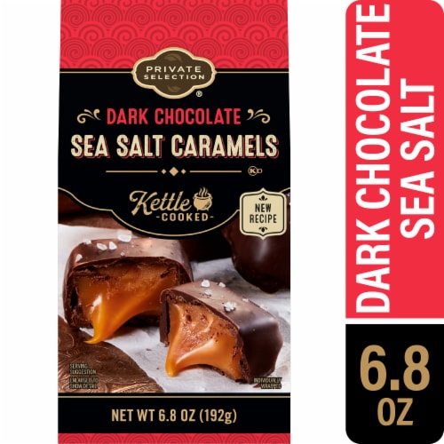 Private Selection® Dark Chocolate Caramels With Sea Salt Perspective: front