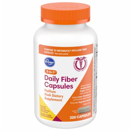 Kroger® Psyllium Daily Fiber Capsules Perspective: front