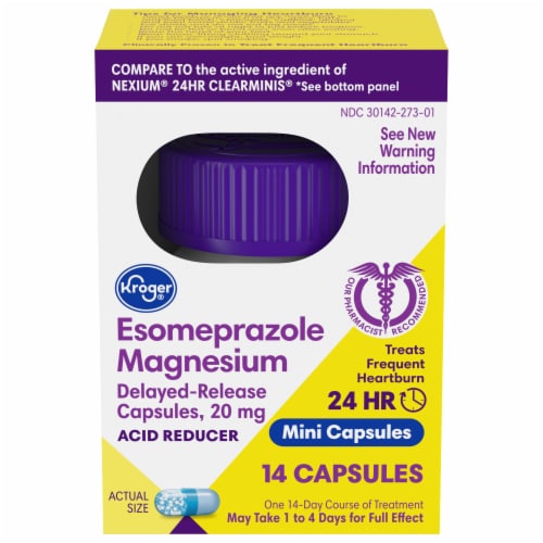 Kroger® Esomeprazole Magnesium Mini Capsules Perspective: front