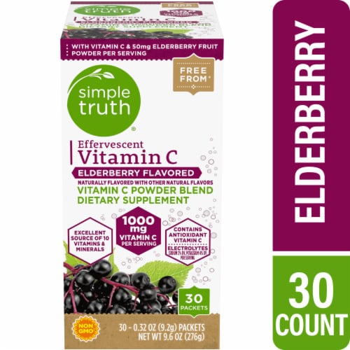 Simple Truth® Elderberry Flavored Vitamin C Powder Blend 1000mg, 30 ct ...